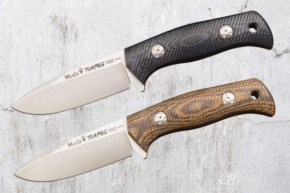 TUAREG, los nuevos modelos de cuchillo enterizos Muela, en acero SANDVIK 14C28N